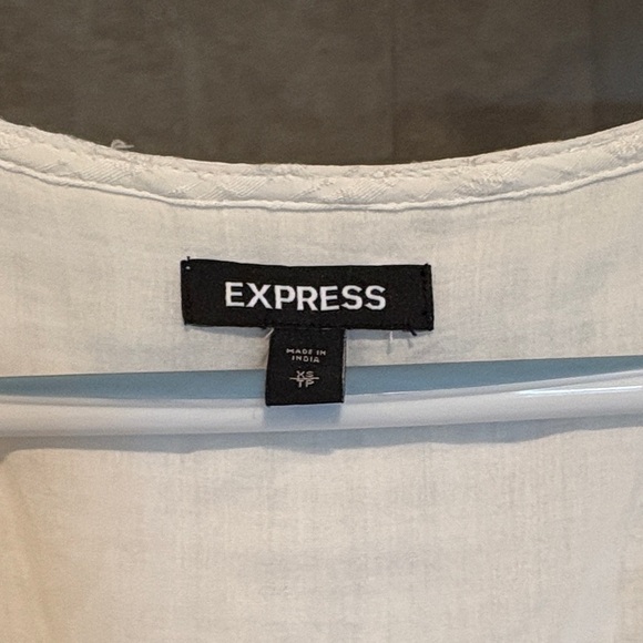 Express Cream Ruffled Maxi Dress - Picture 2 of 5